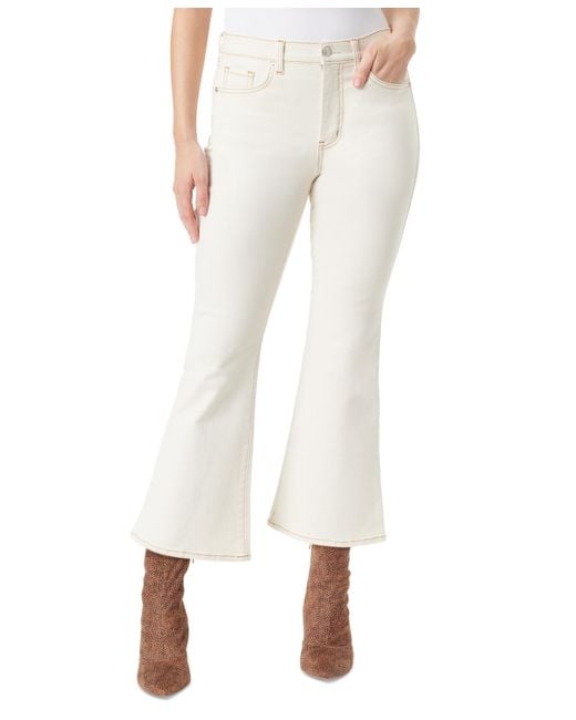 Jessica Simpson White Charmed Ankle Flare Jeans