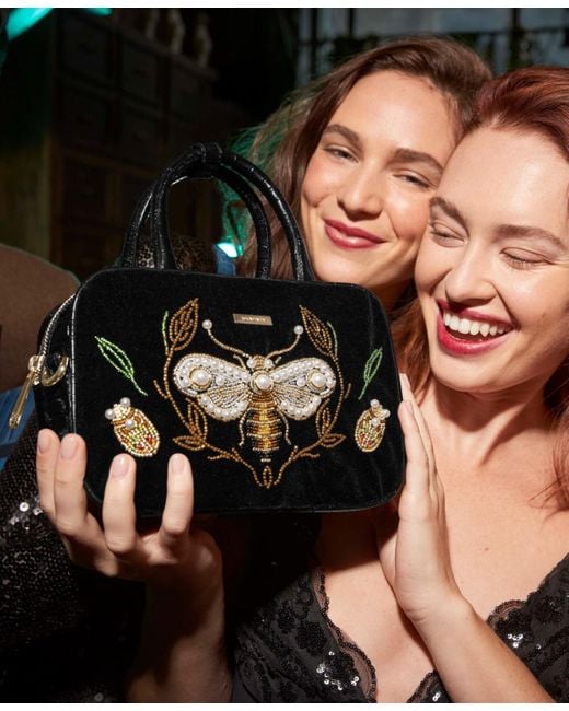 Brahmin Black Mara Attenborough Satchel Bag