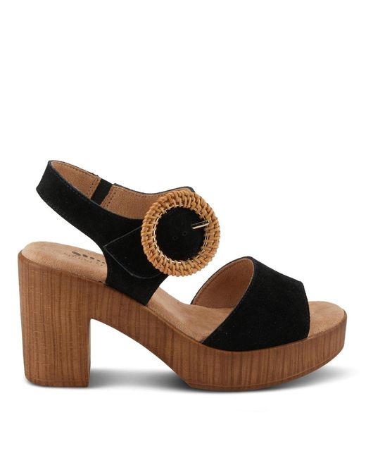 Spring Step Black Gamona Ankle Strap