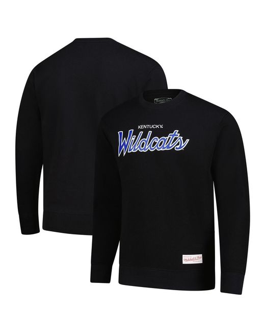 Mitchell & Ness Black Kentucky Wildcats Elite Script Pullover Sweatshirt for men