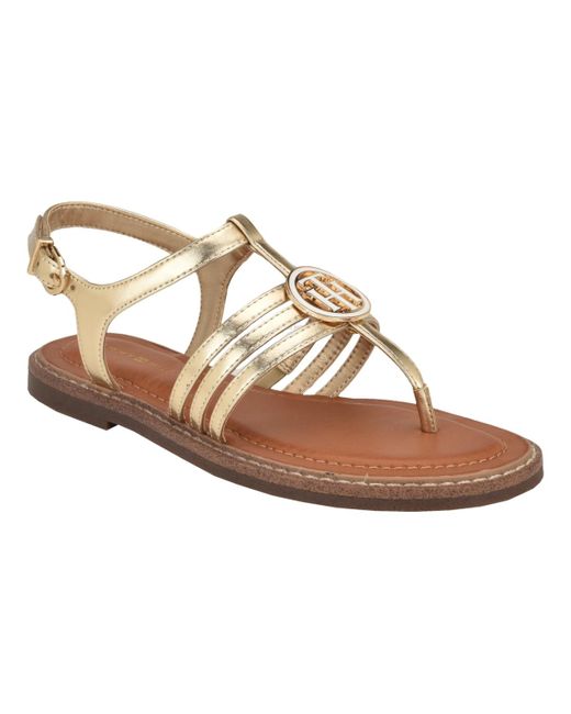 Tommy Hilfiger White Brailo Casual Flat Sandals
