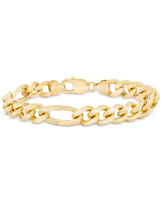 Macy's Figaro Link Chain Bracelet In 14k Goldplated Sterling Silver in