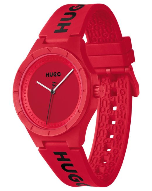 HUGO Red Lit For Him Quartz Watch 42mm for men