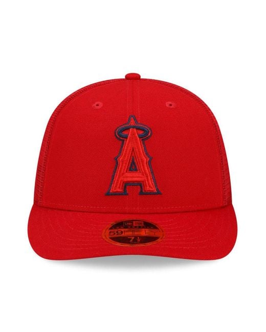 KTZ Red Los Angeles Angels 2023 Spring Training Low Profile 59fifty Fitted  Hat for Men