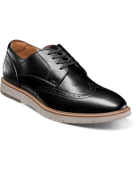 Florsheim Black Vibe Wingtip Oxford Dress Shoe for men