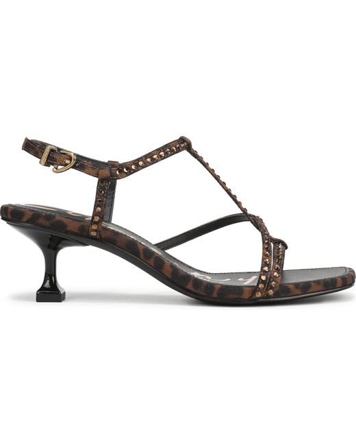 Circus by Sam Edelman Metallic Jaida Glitz Strappy Kitten Dress Sandals