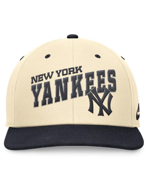 Nike Natural Navy/white New York Yankees Evergreen Two-tone Snapback Hat for men