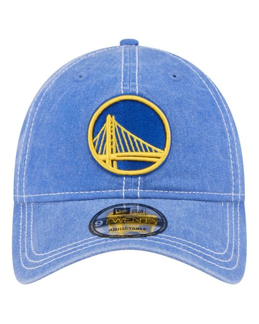 KTZ Blue Golden State Warriors Pigment Dyed 9twenty Adjustable Hat for men