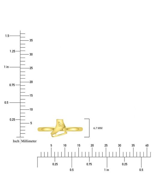 Roxy Metallic Waterproof Yellow Sled Toe Ring