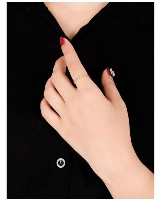 DEVATA Metallic Figaro Link Ring