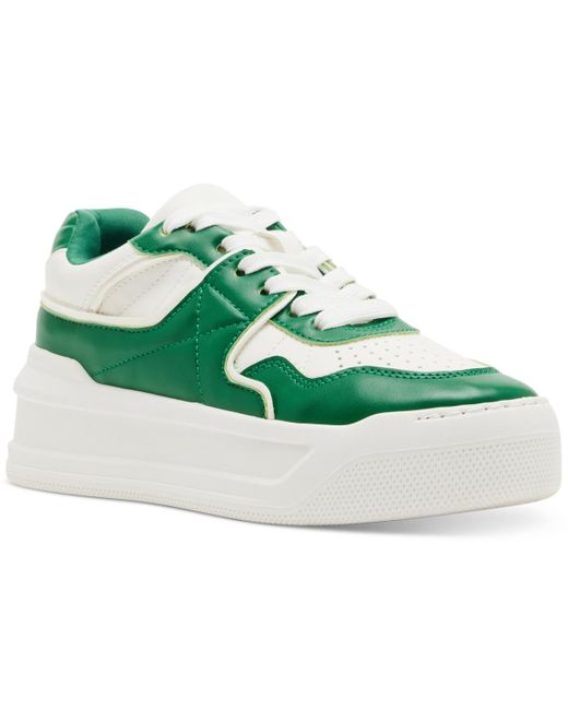 Madden Girl Green Oley Lace-up Platform Court Sneakers