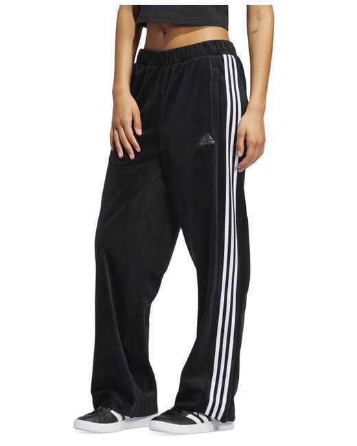 adidas Y2k Glam Velour Wide-leg Pants in Black | Lyst