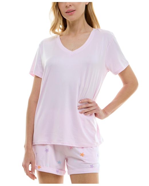 Roudelain Pink Short-sleeve Boxy Pajama Top