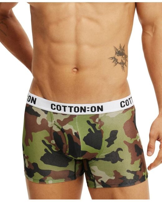 Cotton On Green Regular Fit Trunks for men