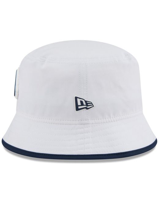 KTZ White Denver Broncos 2025 Nfl Training Camp Stretch Bucket Hat for men
