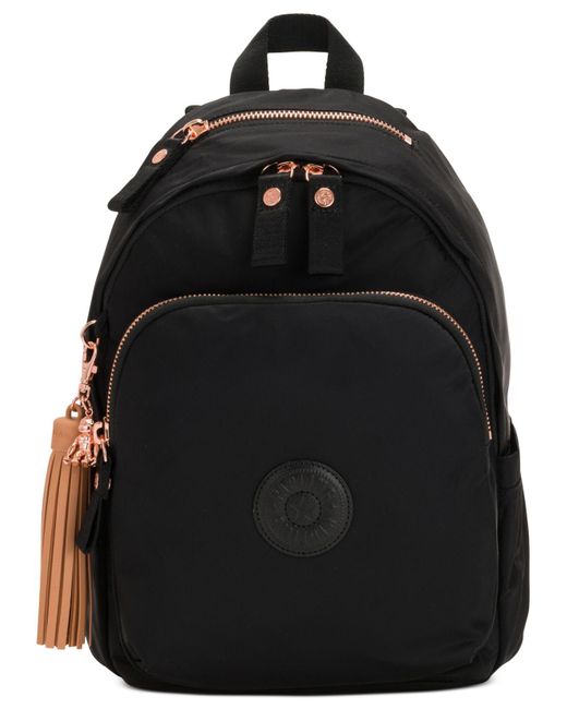 Kipling Synthetic Delia Backpack in Rose Black/Rose Gold (Black) Lyst