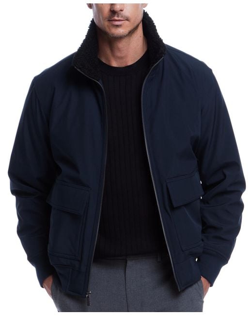 Weatherproof Blue Flex Tech Bomber Jacket for men