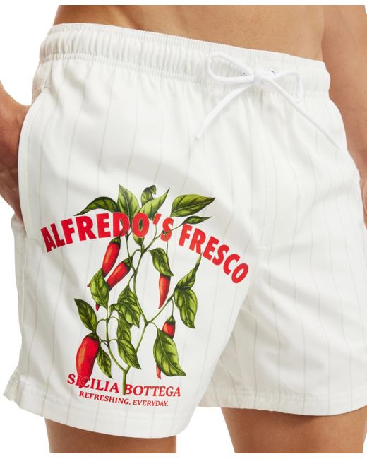 Cotton On White Stretch Swim Shorts for men