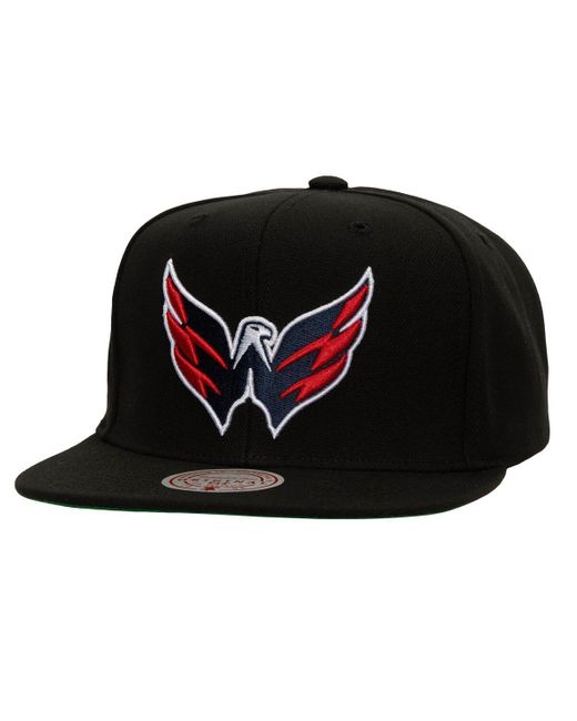 Mitchell & Ness Black Washington Capitals Core Top Spot Snapback Hat