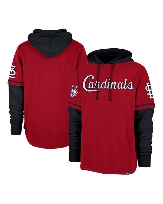 47 Brand Red St. Louis Cardinals Trifecta Shortstop Pullover Hoodie for