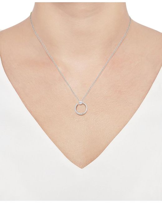 Macy's White 2-pc. Set Diamond Circle Pendant Necklace & Matching Circle Stud Earrings (1/3 Ct. T.w.