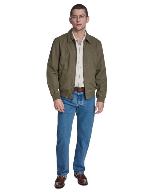 Levi's Green Cotton Western Bomber Jacket for men