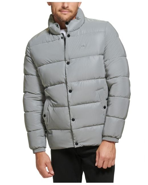 Calvin Klein Quilted Waterresistant Puffer Jacket in Gray for Men Lyst