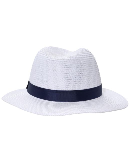 Ralph Lauren Classic Packable Fedora Hat in White | Lyst