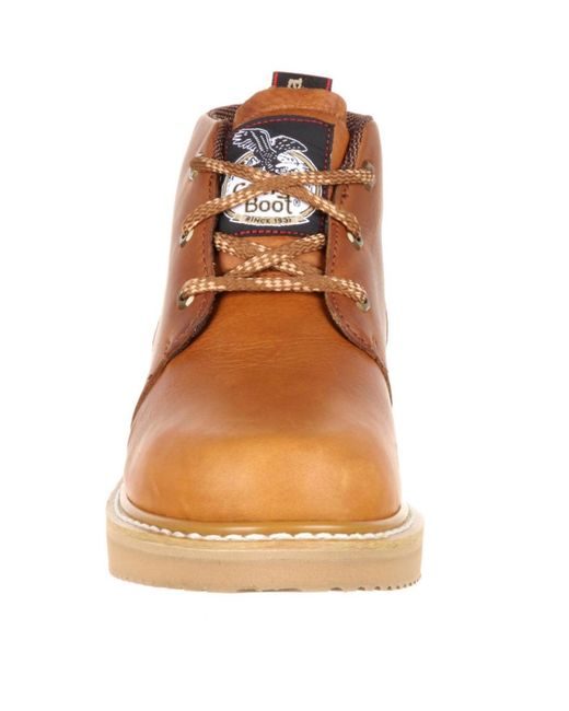 Georgia Boot Brown Wedge Chukka Work Boot