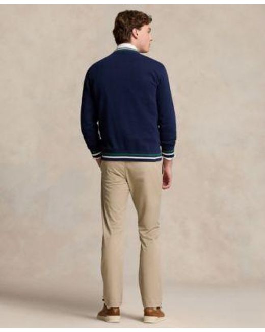 Polo Ralph Lauren Blue Fleece Sweatshirt Oxford Shirt Chino Pants Dress Belt Sneakers for men