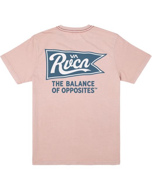 RVCA Pink Pennantan Short Sleeve T-shirt for men