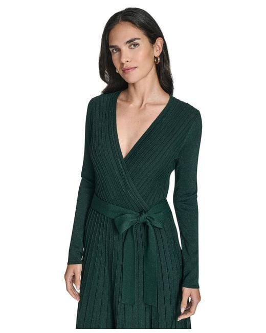 Jessica Howard Petite Long Sleeve Wrap Bodice Fit And Flare Midi Dress in Green | Lyst Jessica Howard Petite Long Sleeve Wrap Bodice Fit And Flare Midi Dress in Green | Lyst