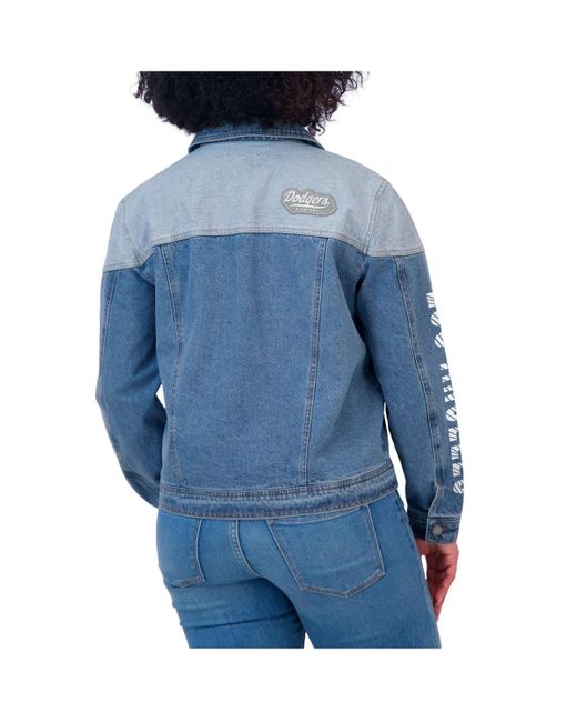 WEAR by Erin Andrews Blue Los Angeles Dodgers Full-button Denim Jacket