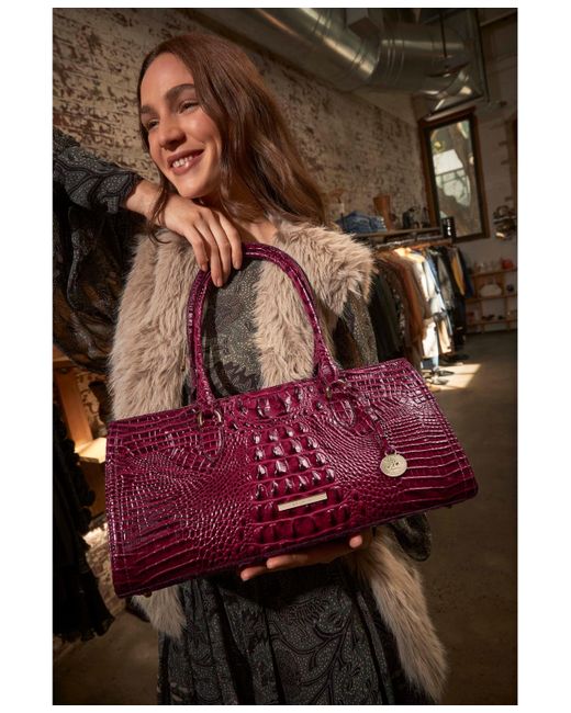 Brahmin Purple Sophia Large Melbourne Satchel