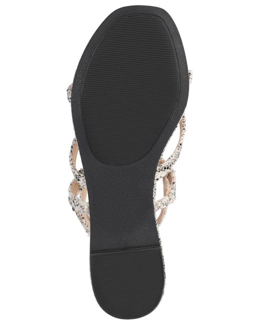 Journee Collection Metallic Serissa Multi Strap Flat Sandals