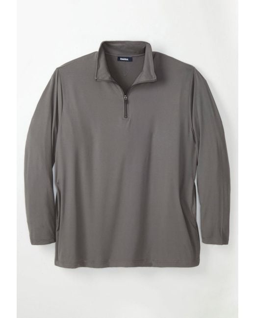 Kingsize Blue Supersoft Jersey 1/4 Zip Pullover for men