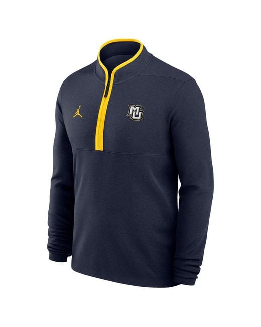 Nike Blue Marquette Golden Eagles Victory Dri-fit Half-zip Pullover Sweatshirt for men