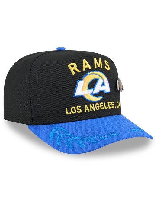 KTZ Blue Black/royal Los Angeles Rams 2025 Nfl Draft On Stage A-frame 59fifty Fitted Hat for men
