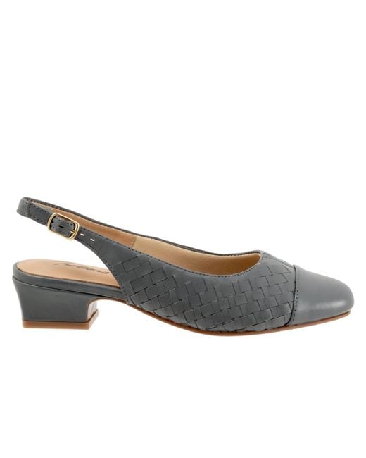 Trotters Gray Dea Woven Pumps