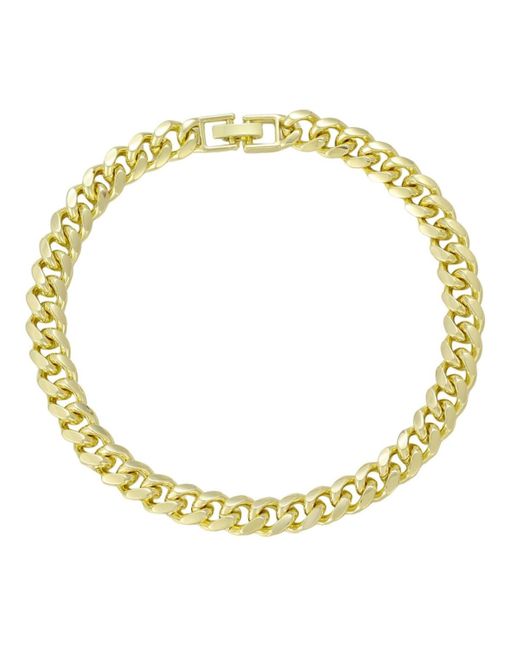 Adornia Metallic 14k Plated Chunky Curb Chain Anklet