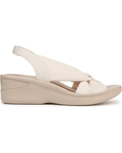 LifeStride Natural Serenade Washable Slingback Wedge Sandals