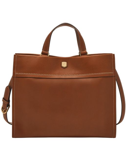 Fossil Brown Gemma Small Tote Bag