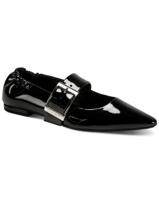 DKNY Black Cormic Pointed Toe Flats