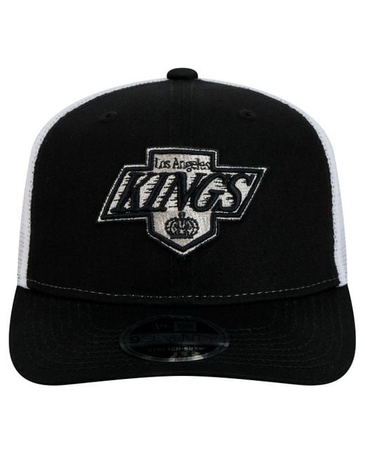 KTZ Black Los Angeles Kings Core Trucker 9seventy Stretch-snap Hat for men
