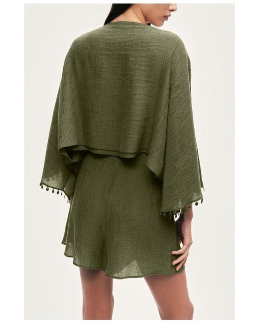 Nocturne Green Wrap Mini Skirt