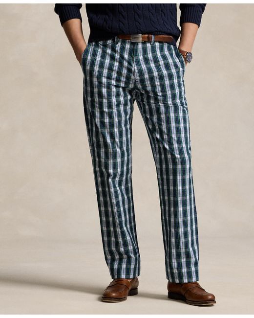 Polo Ralph Lauren Blue Classic-fit Seersucker Pants for men
