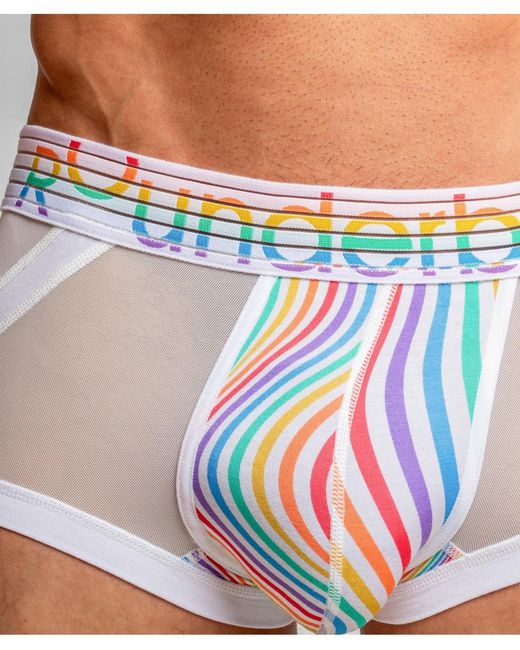 Rounderbum Blue Waveform Pride Anatomic Mini Trunk for men