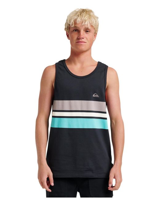 Quiksilver Black Original Stripe Tank Top for men