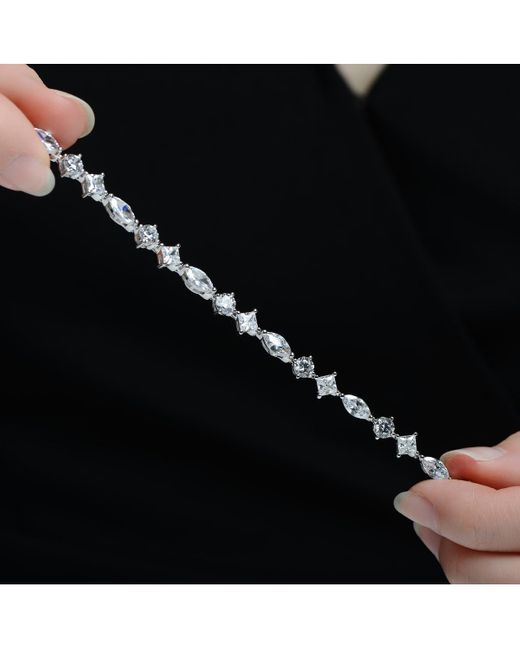 Genevive Jewelry White Sterling Silver Gold Plated