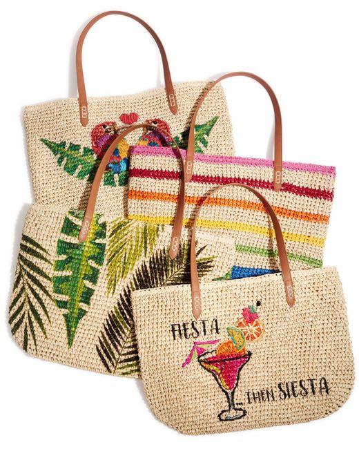 macys straw tote